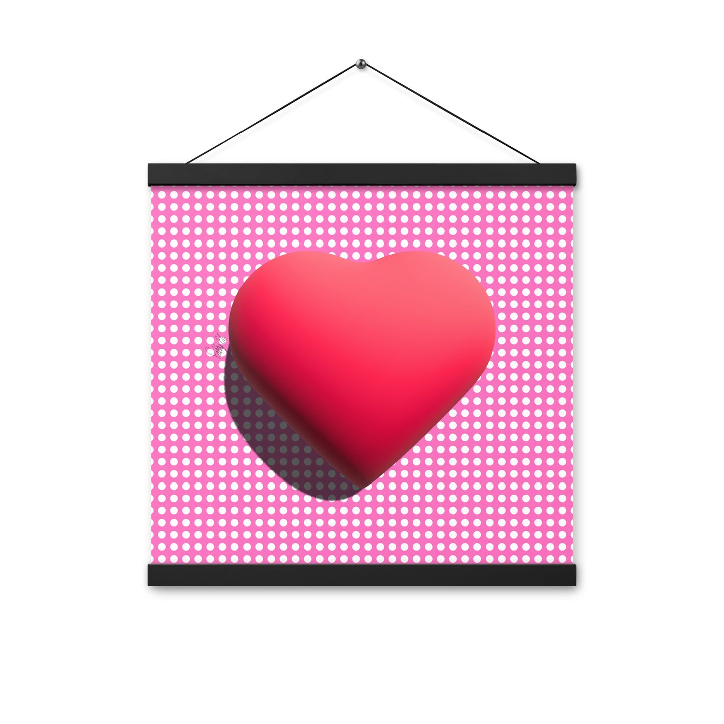 Shining heart for love Poster with hangers