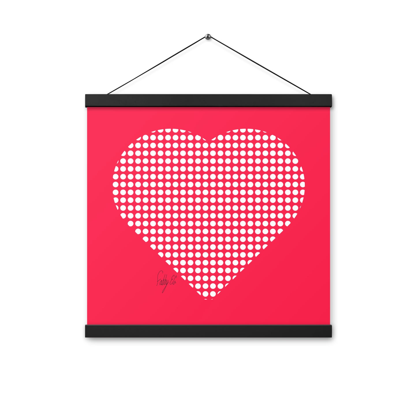 In love (dotted heart) Poster with hangers