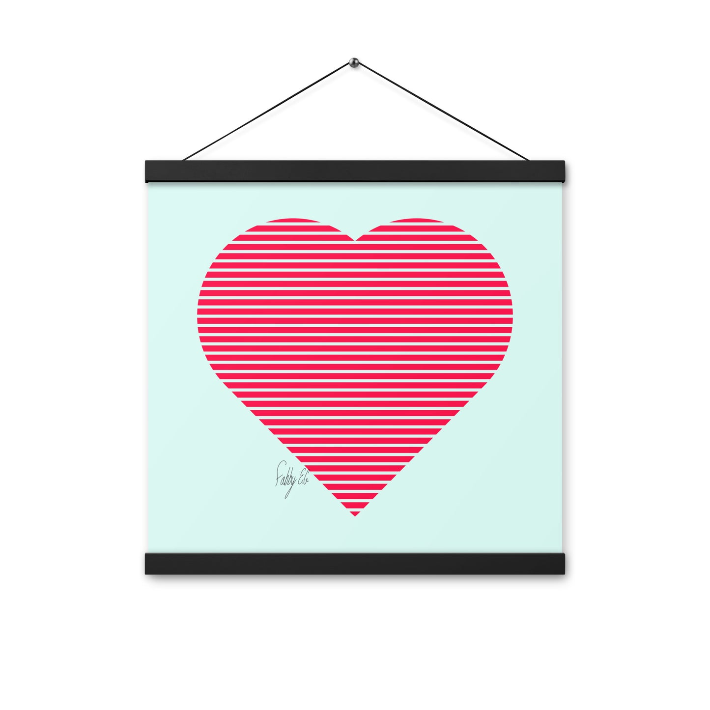 In love (passion heart stripes) Poster with hangers