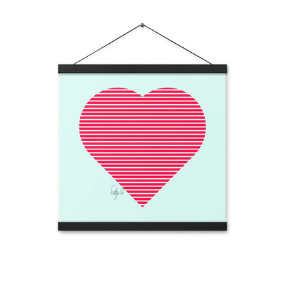 In love (passion heart stripes) Poster with hangers