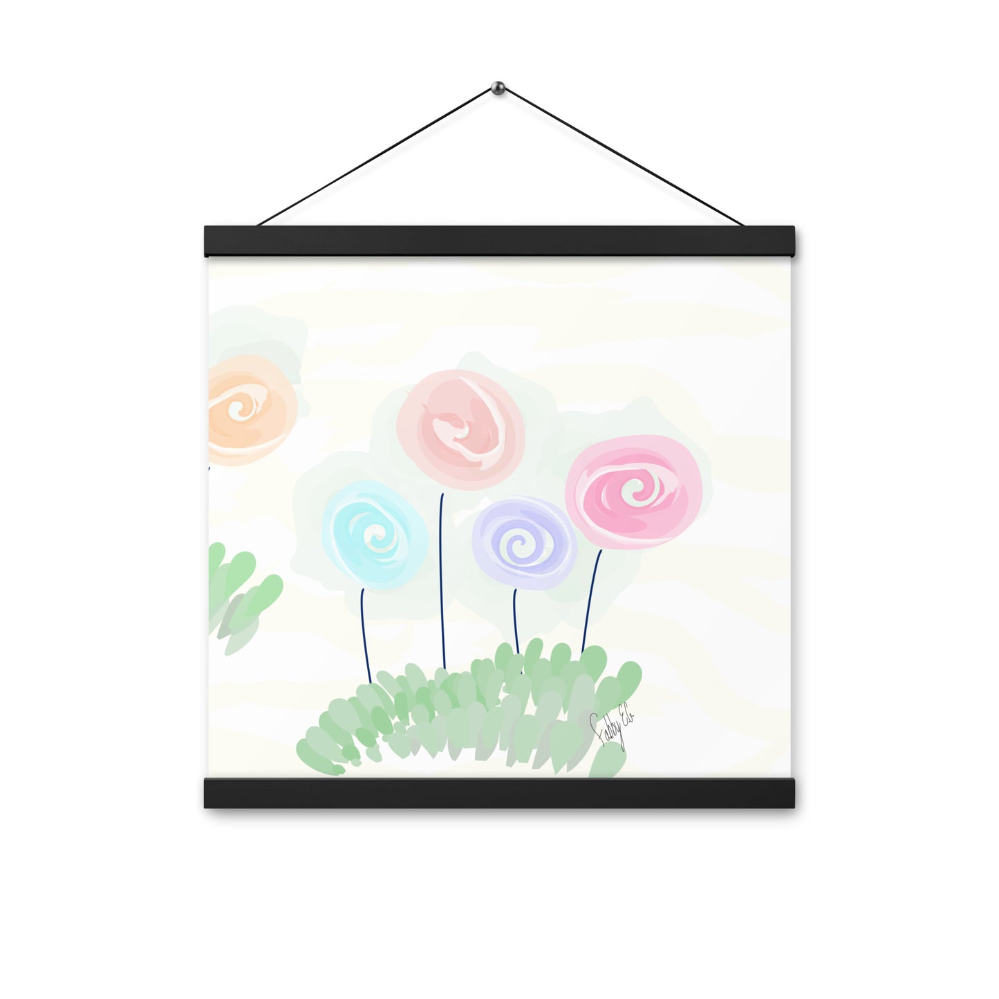 Women’s day flowers Poster with hangers