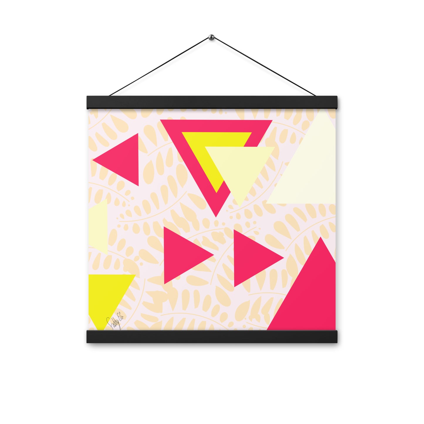 Triangular petals Poster with hangers