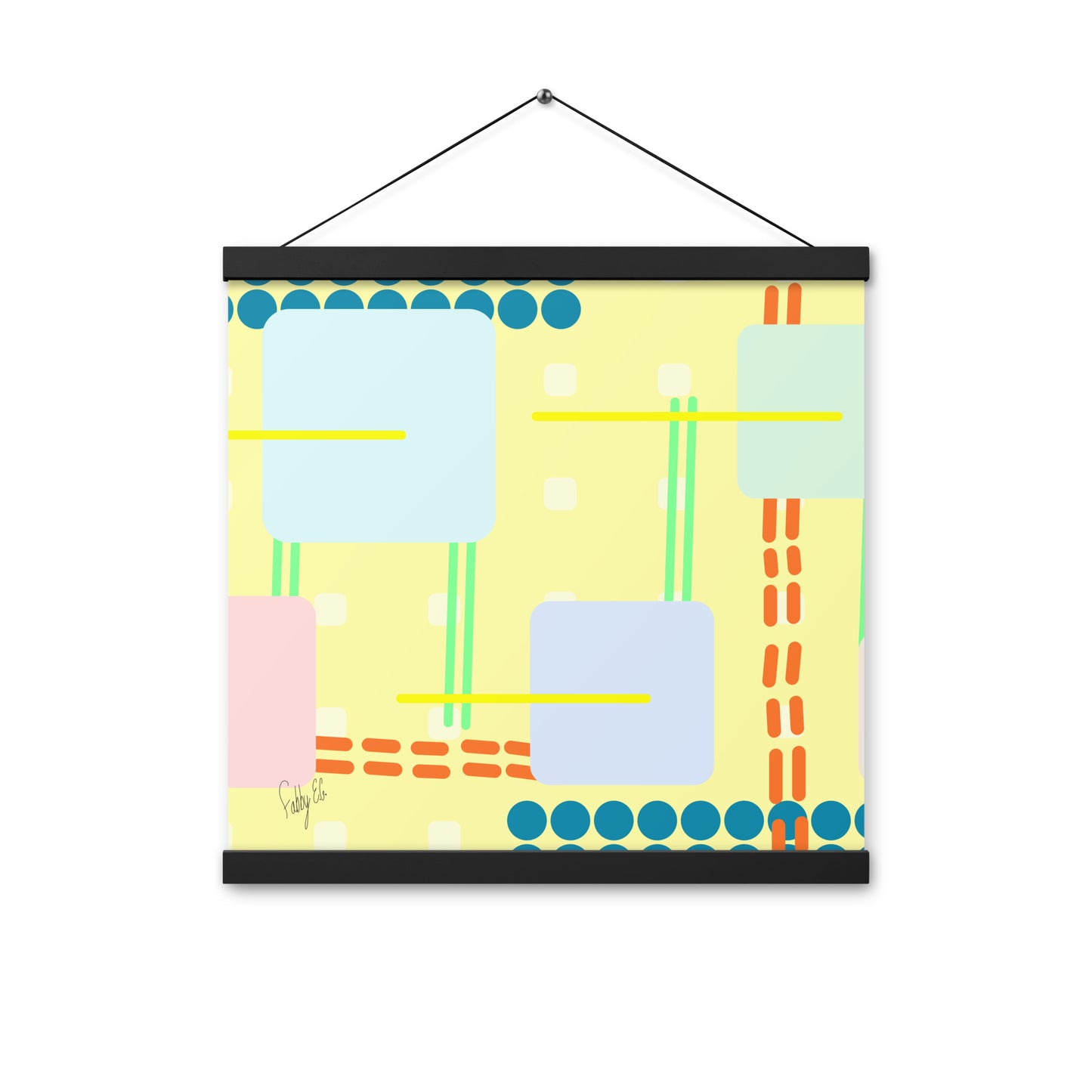 Off grid yellow Poster with hangers