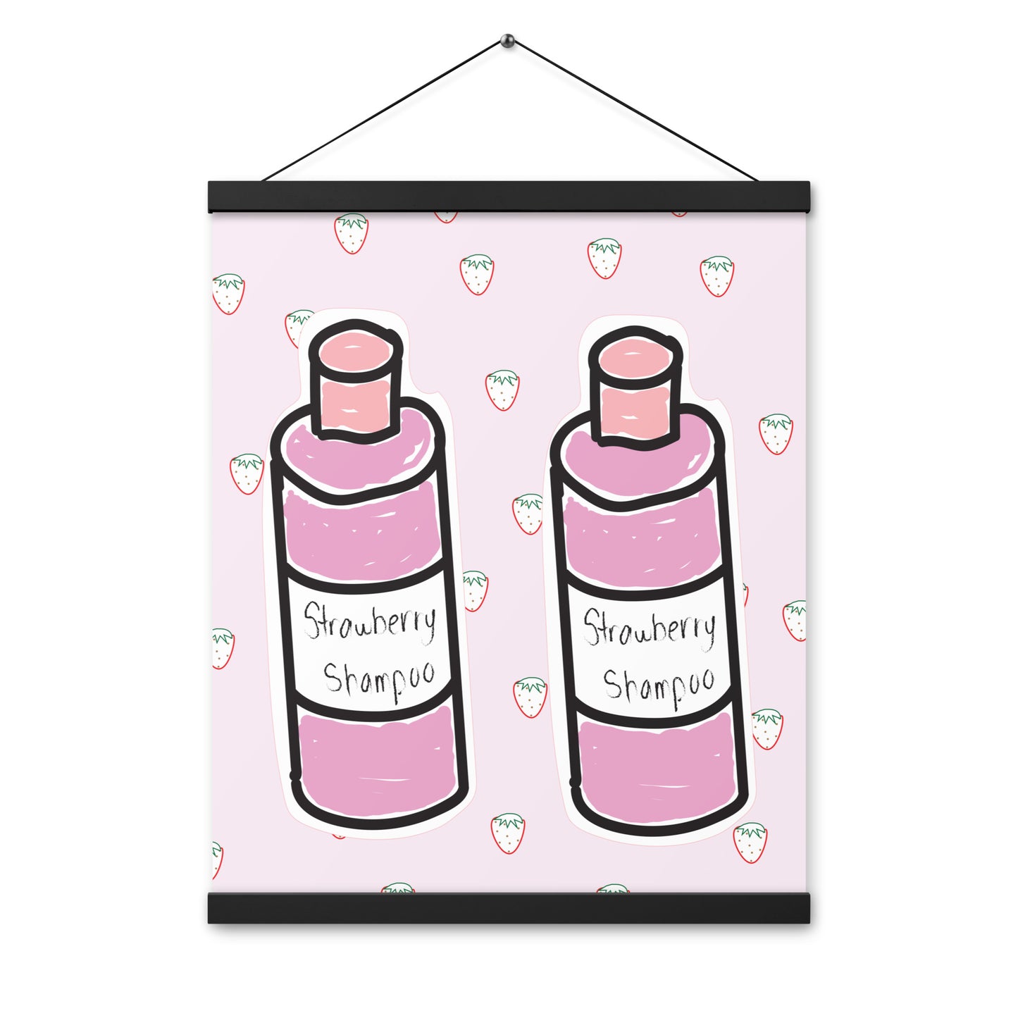 Strawberry shampoo Poster with hangers