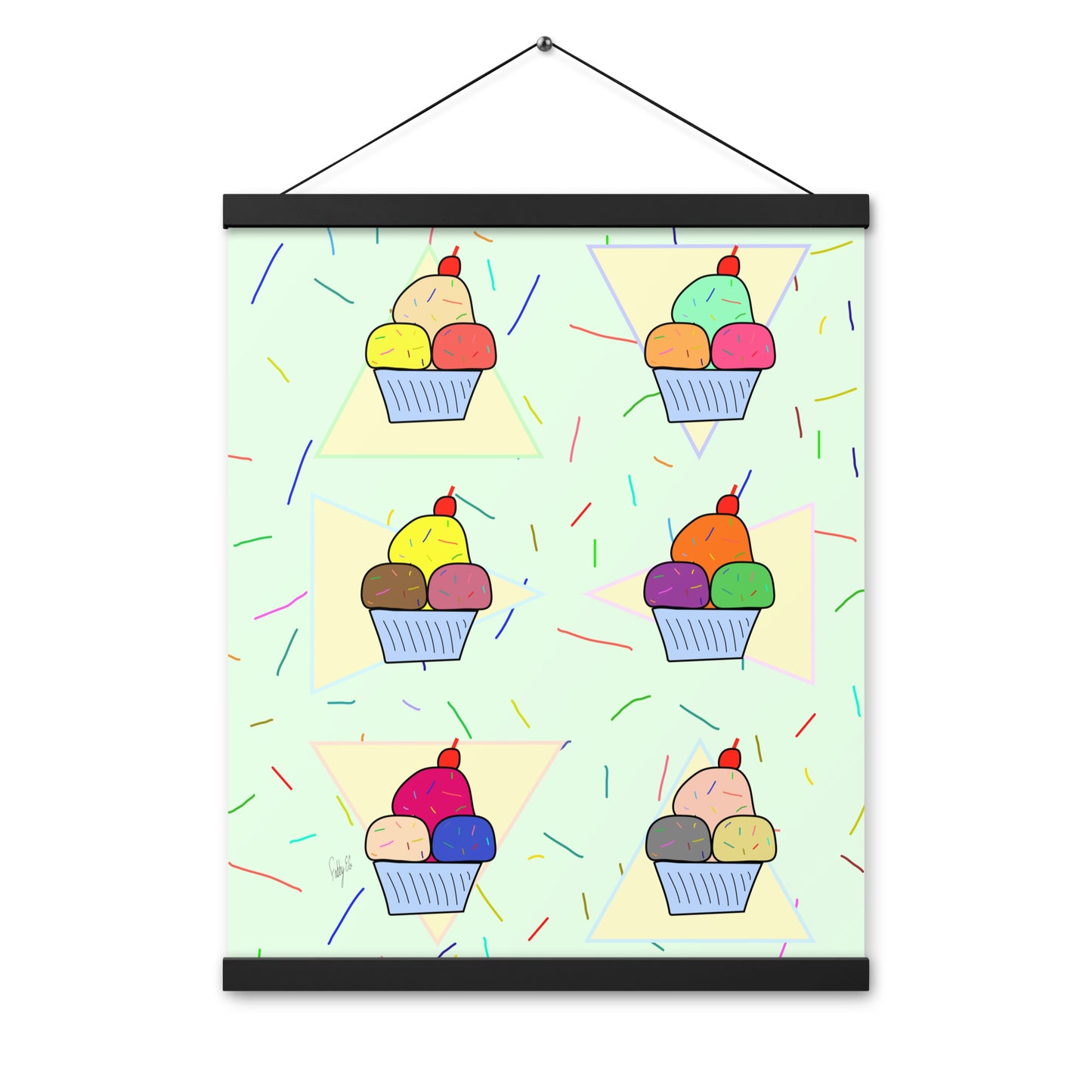 Ice cream time Poster with hangers