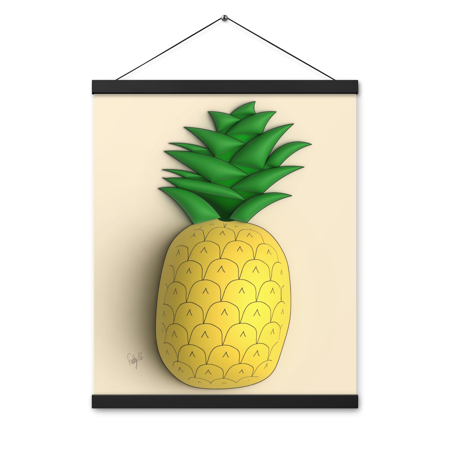 Pineapple 3D Poster with hangers