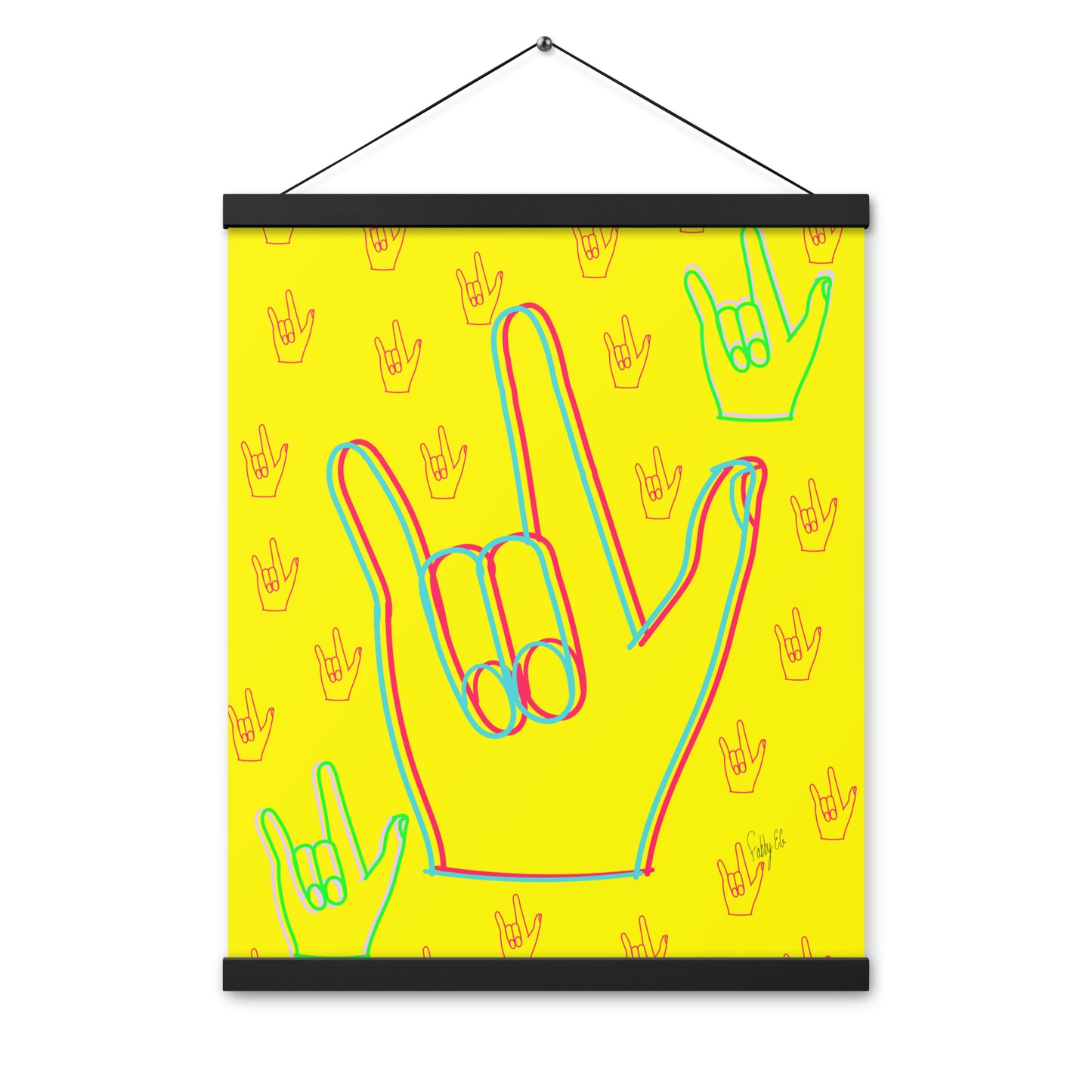 I love you sign language Poster with hangers