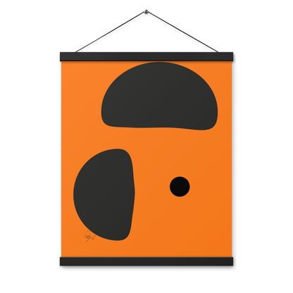 Opposite dots orange Poster with hangers