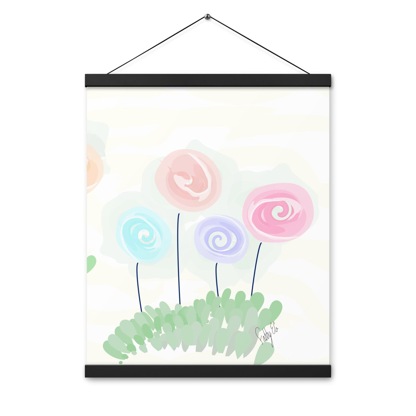 Women’s day flowers Poster with hangers