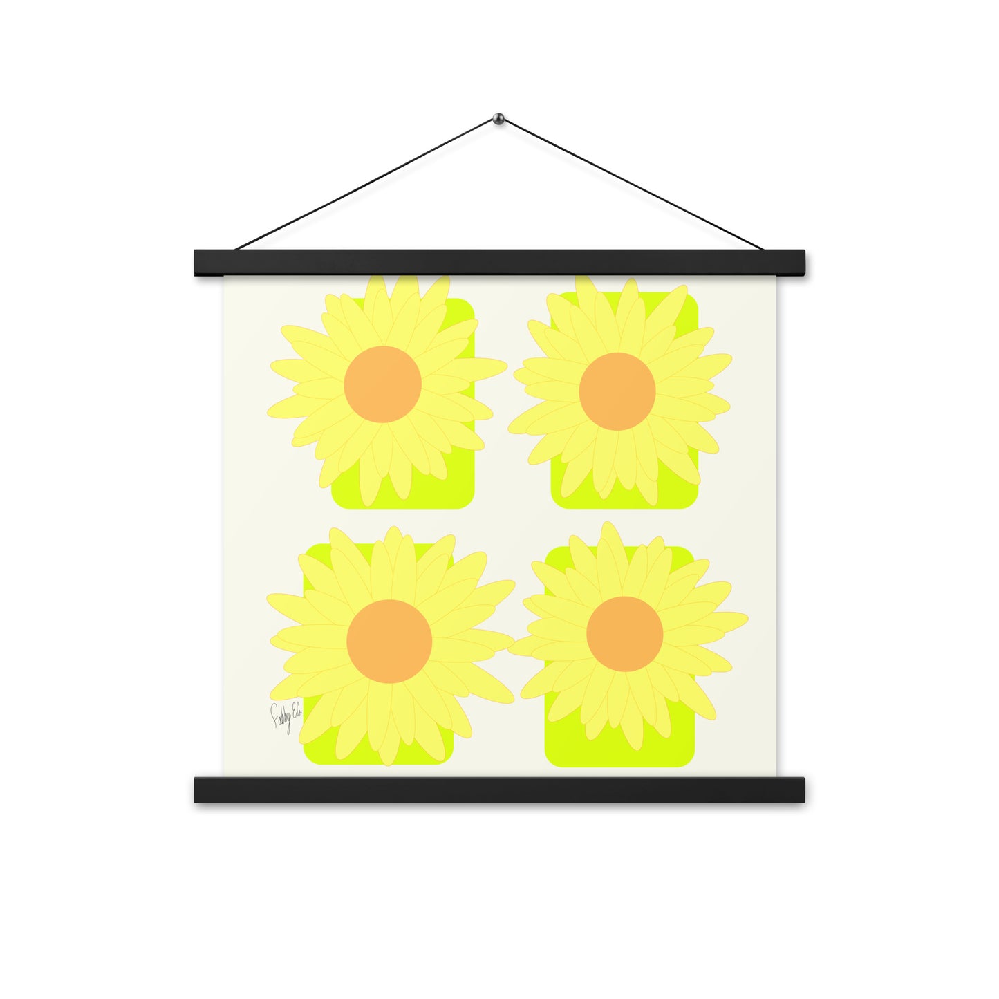 Sunflower squares Poster with hangers