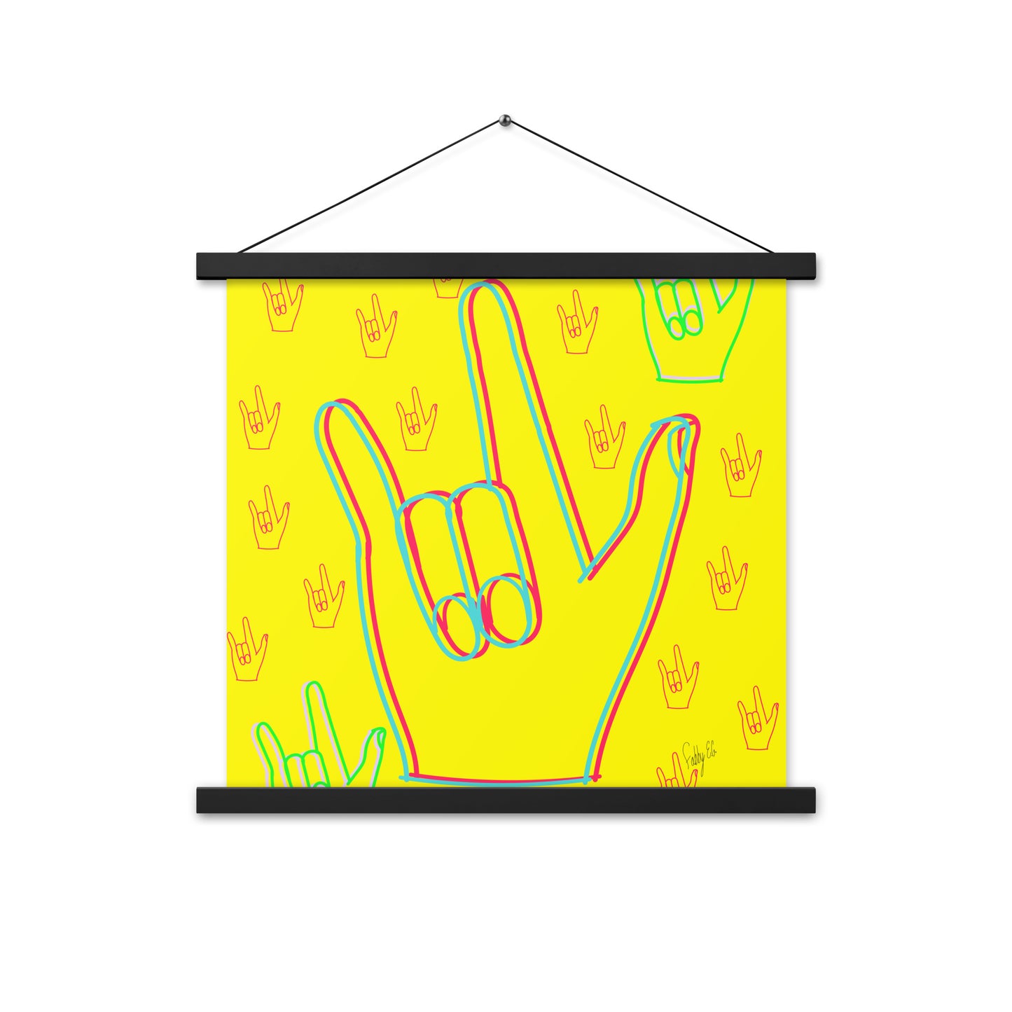 I love you sign language Poster with hangers