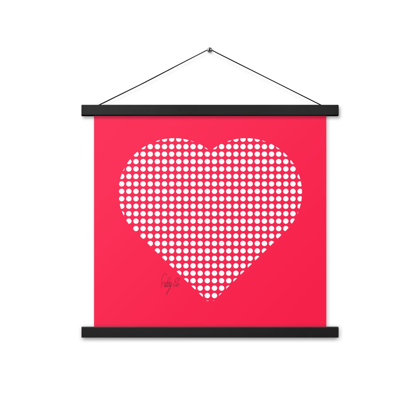 In love (dotted heart) Poster with hangers