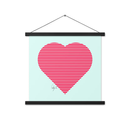 In love (passion heart stripes) Poster with hangers