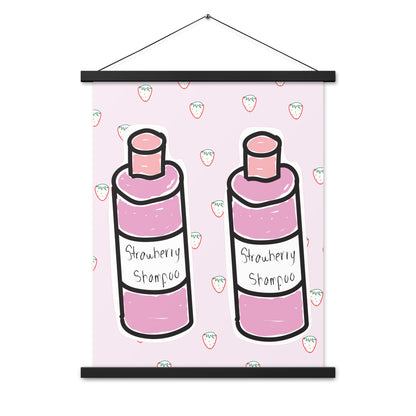 Strawberry shampoo Poster with hangers