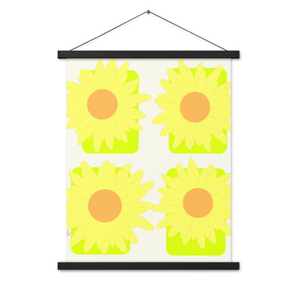 Sunflower squares Poster with hangers