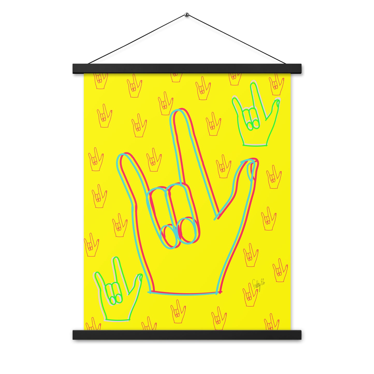 I love you sign language Poster with hangers