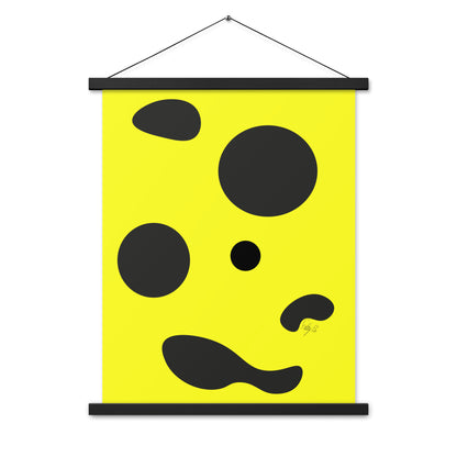 Dots yellow Poster with hangers