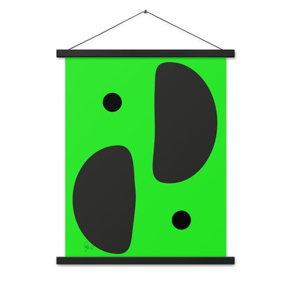 Mirror effect dots green Poster with hangers