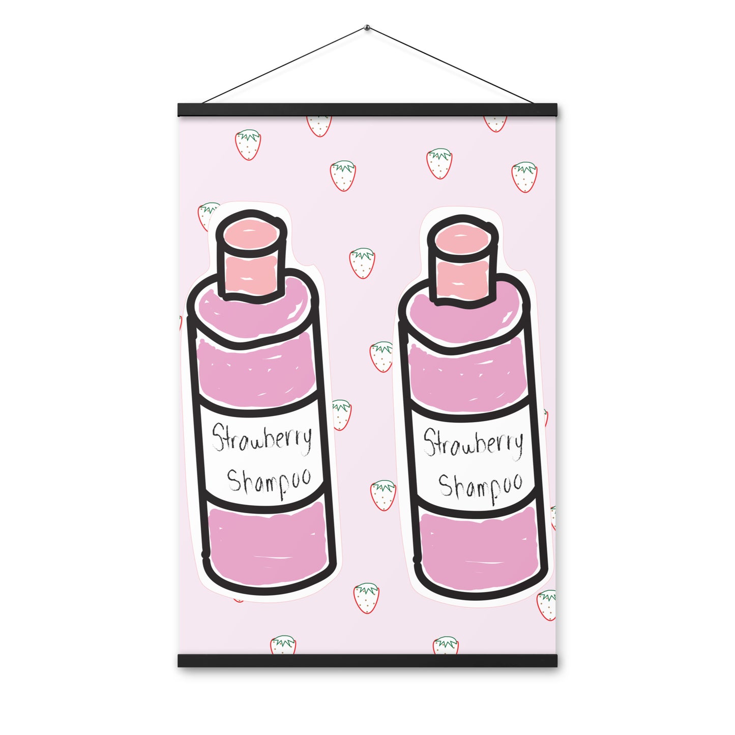 Strawberry shampoo Poster with hangers