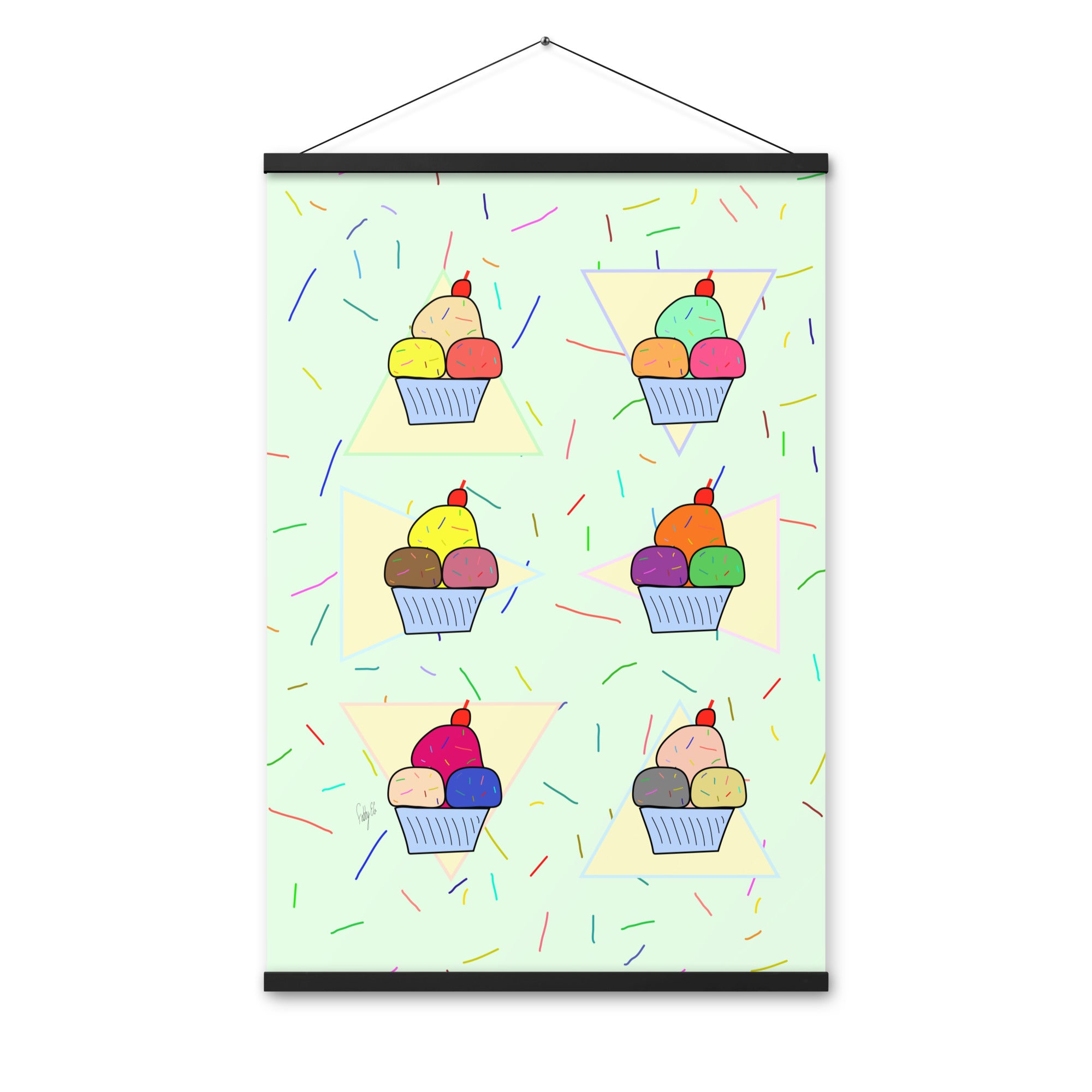 Ice cream time Poster with hangers