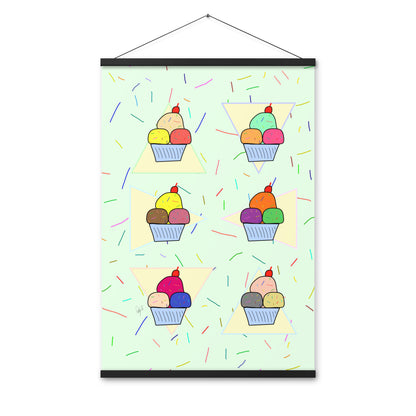 Ice cream time Poster with hangers