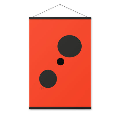 Dots orange Poster with hangers