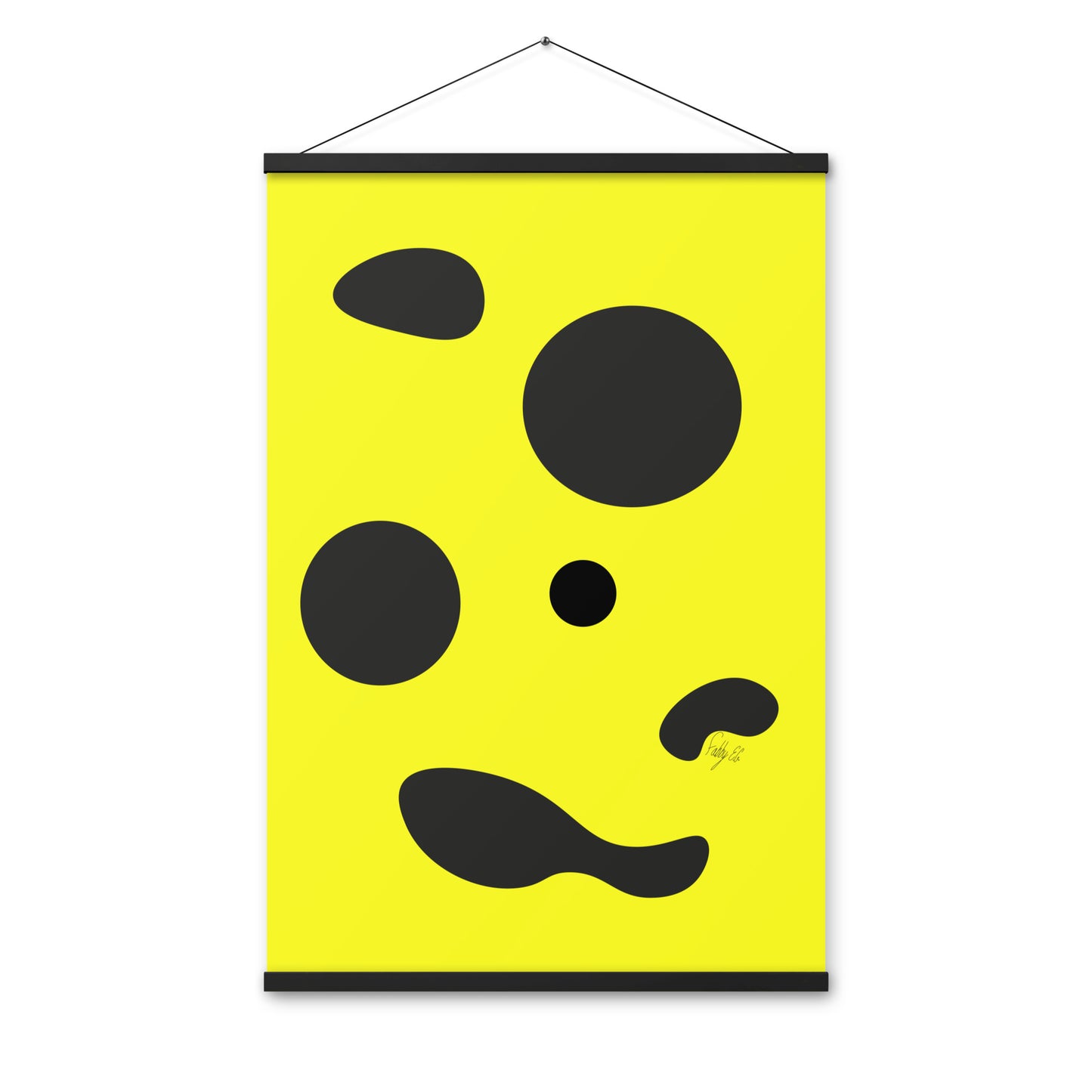 Dots yellow Poster with hangers