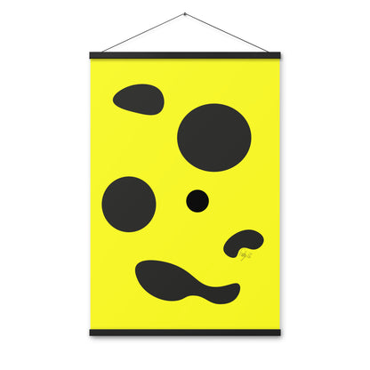 Dots yellow Poster with hangers