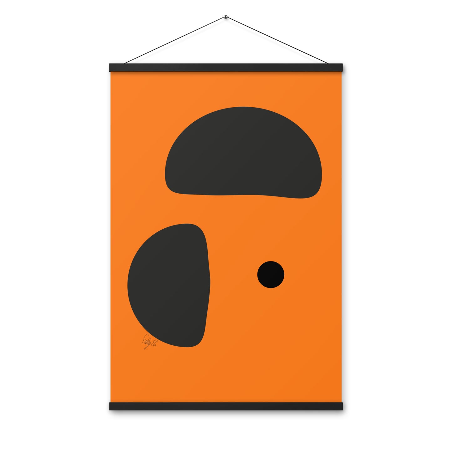 Opposite dots orange Poster with hangers