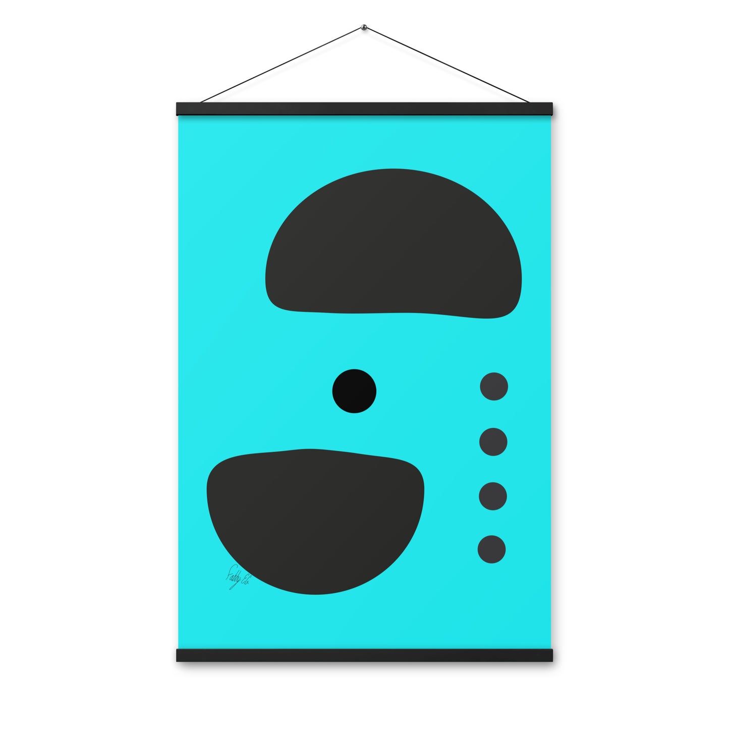 Dots taking sides blue Poster with hangers