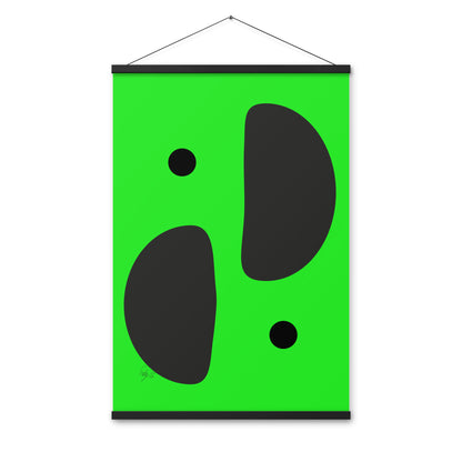 Mirror effect dots green Poster with hangers