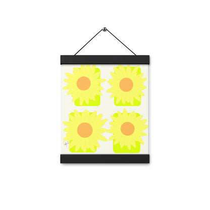 Sunflower squares Poster with hangers