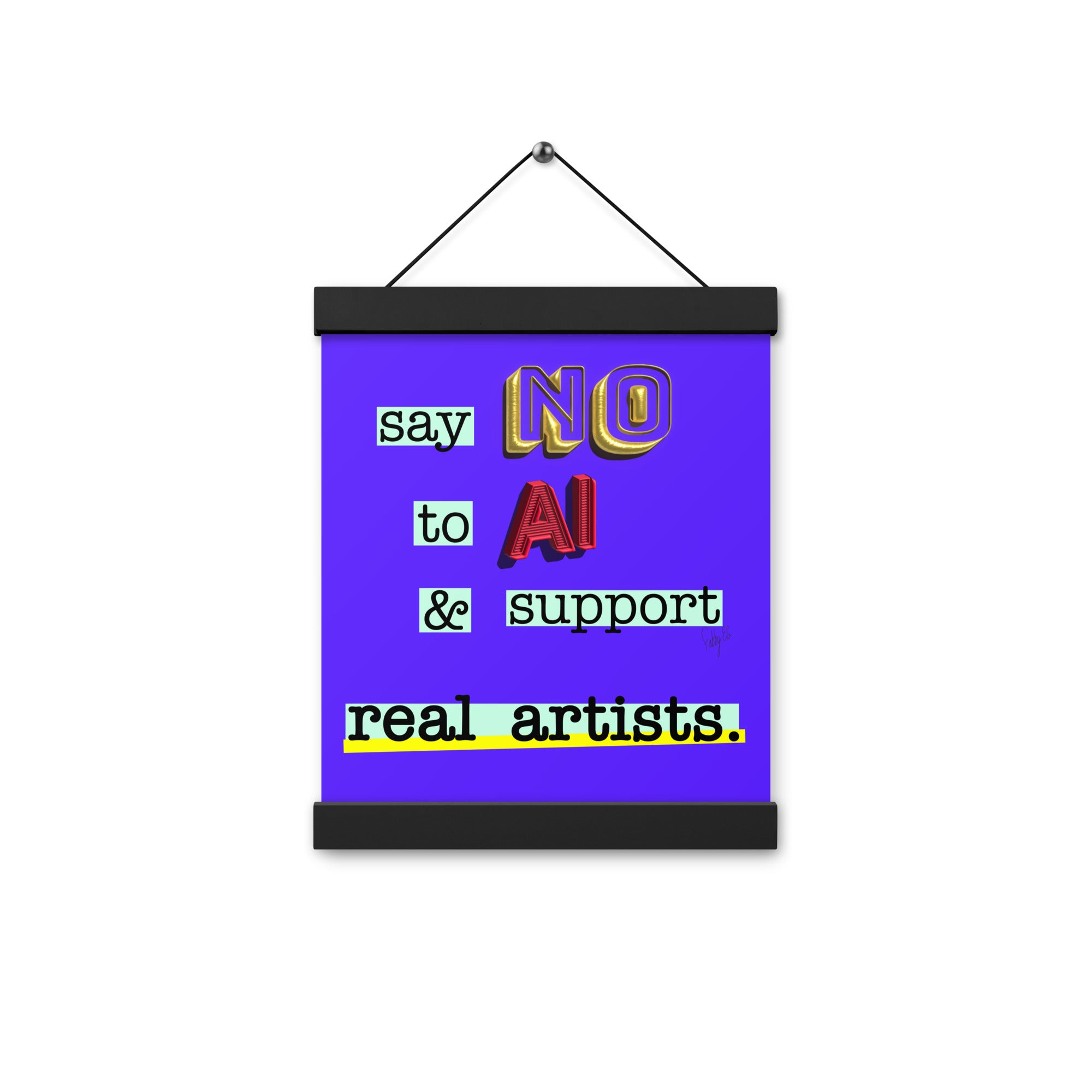 Say no to AI spiral Poster with hangers