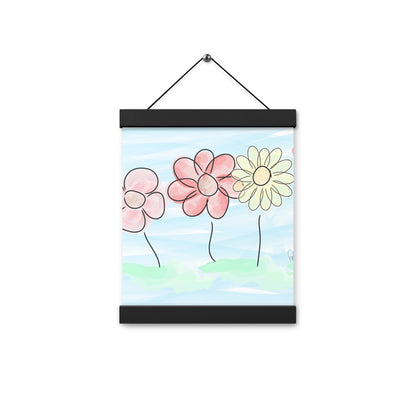 Buying myself four flowers Poster with hangers