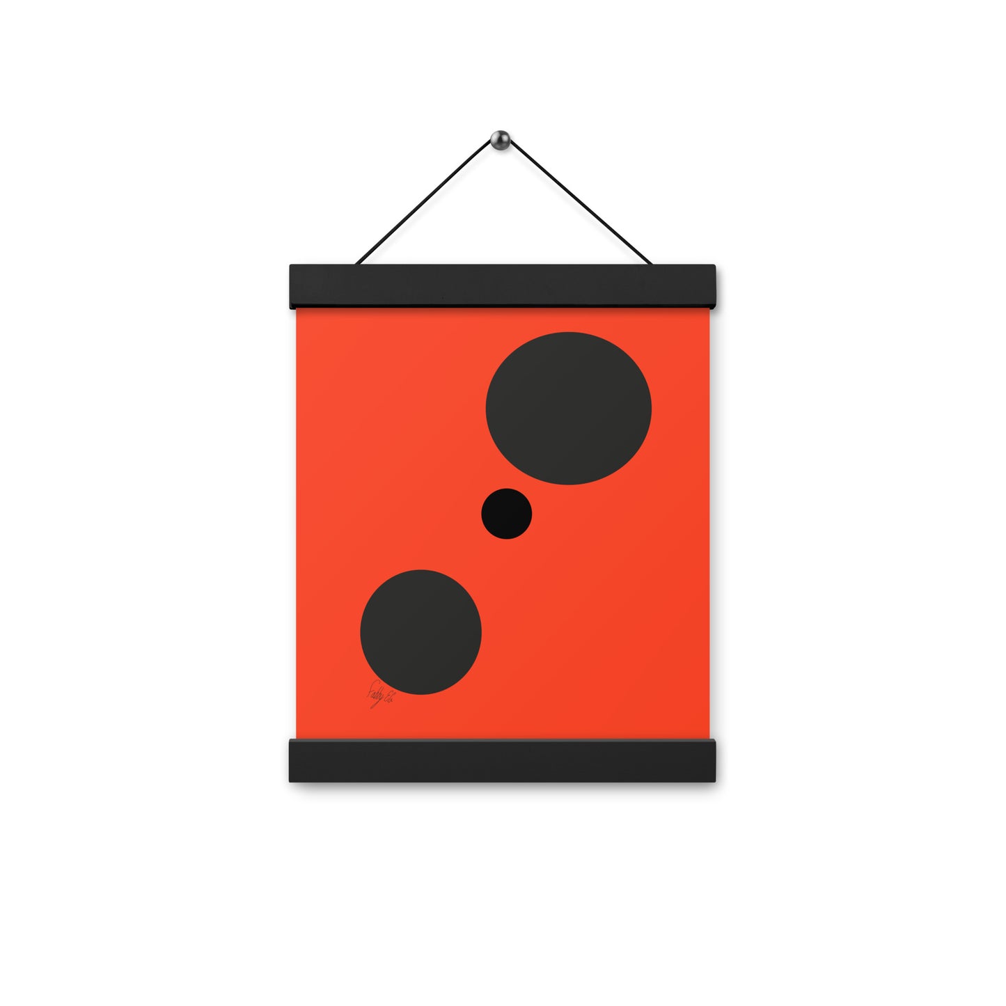 Dots orange Poster with hangers