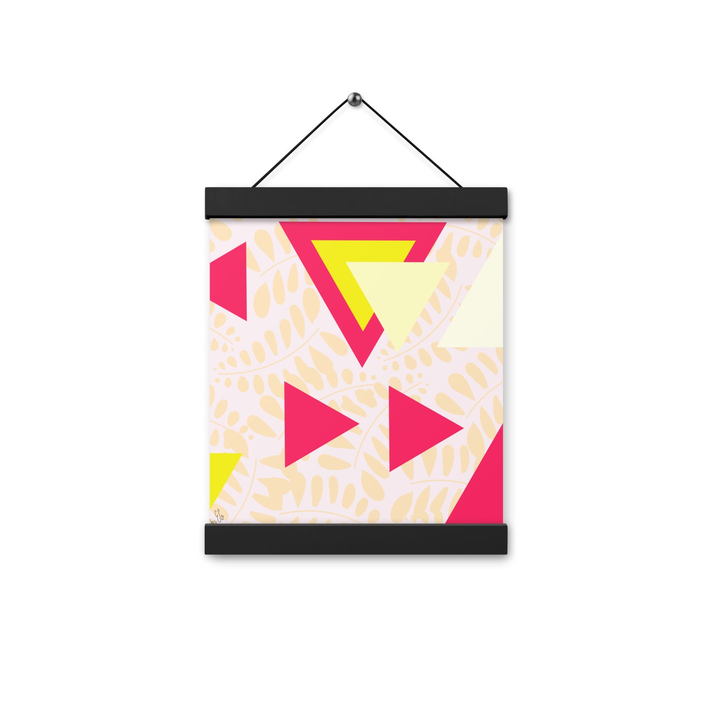 Triangular petals Poster with hangers