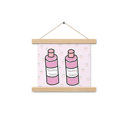 Strawberry shampoo Poster with hangers