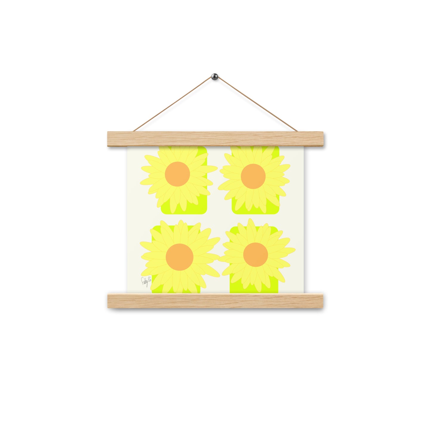 Sunflower squares Poster with hangers