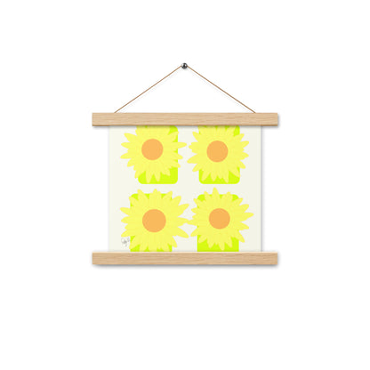 Sunflower squares Poster with hangers