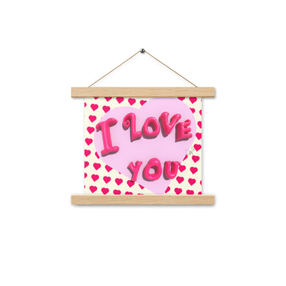 I love you heart Poster with hangers