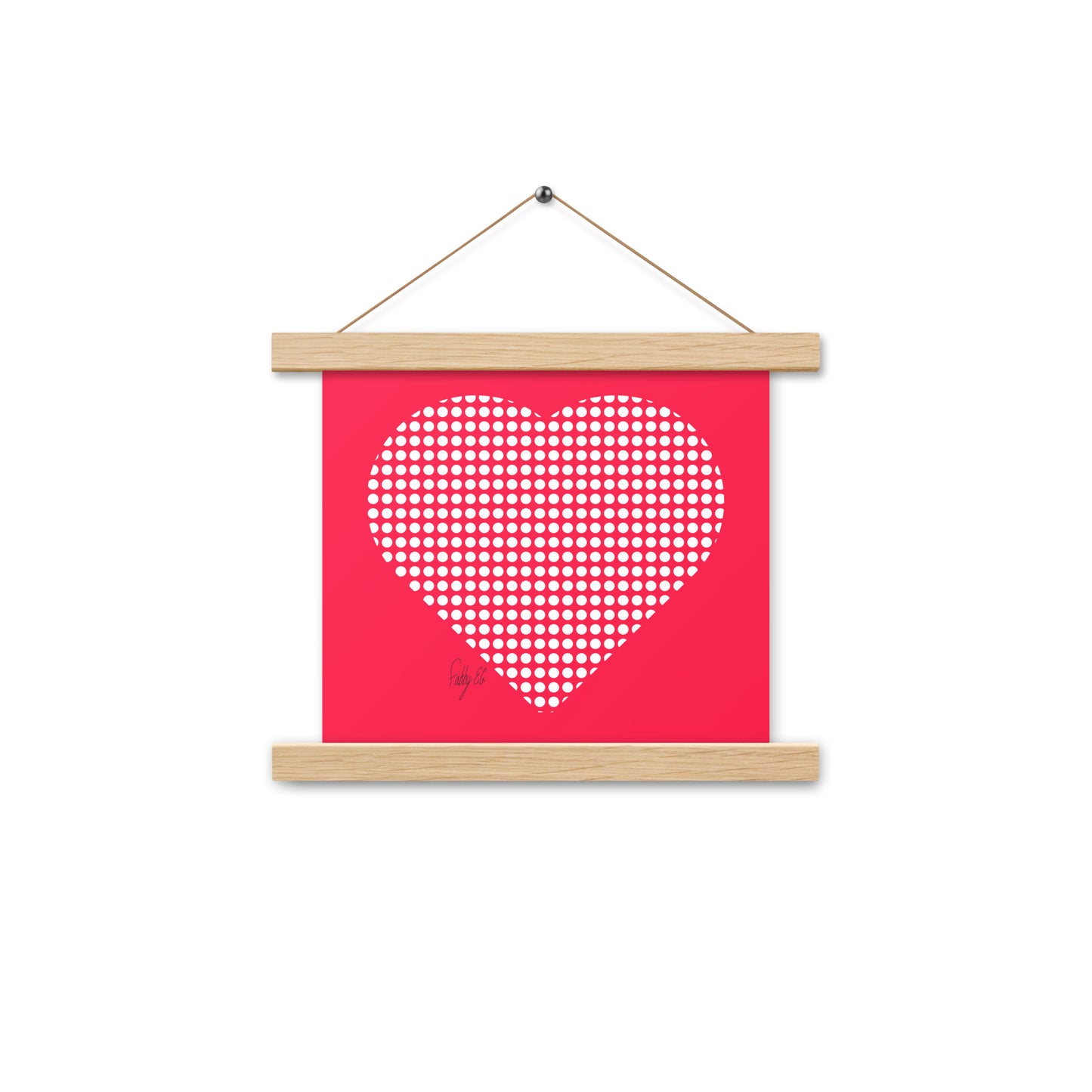 In love (dotted heart) Poster with hangers