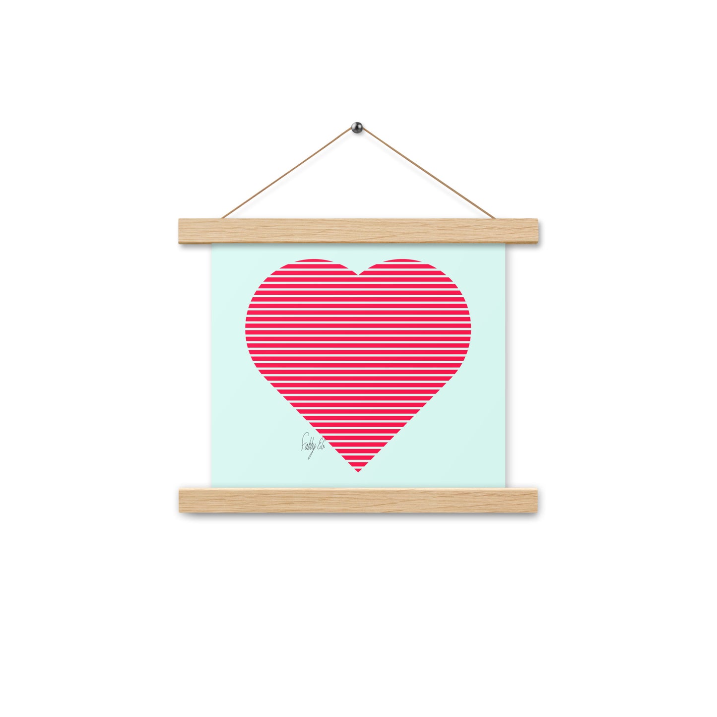 In love (passion heart stripes) Poster with hangers