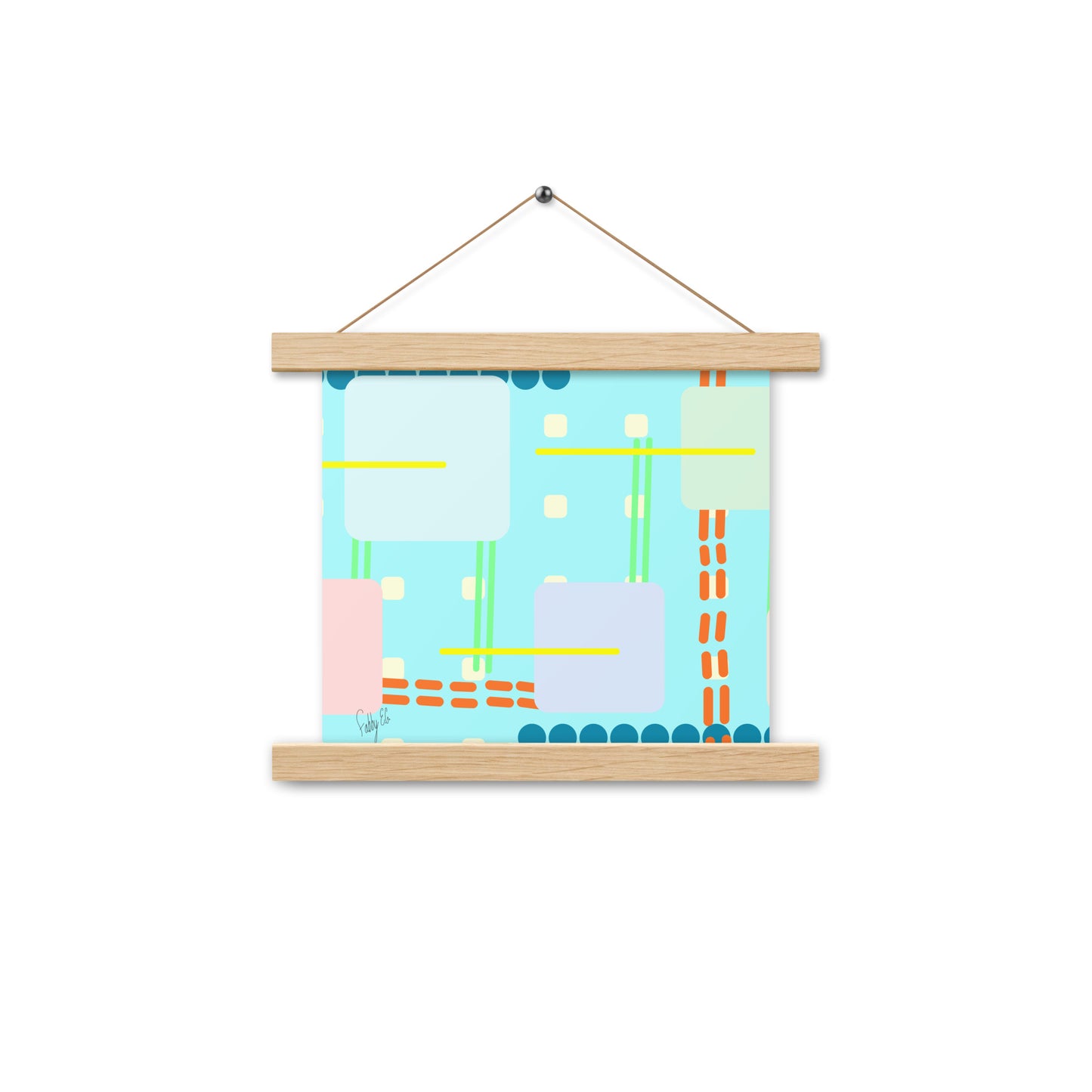 Off grid blue Poster with hangers