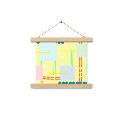 Off grid yellow Poster with hangers