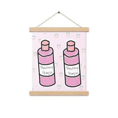 Strawberry shampoo Poster with hangers