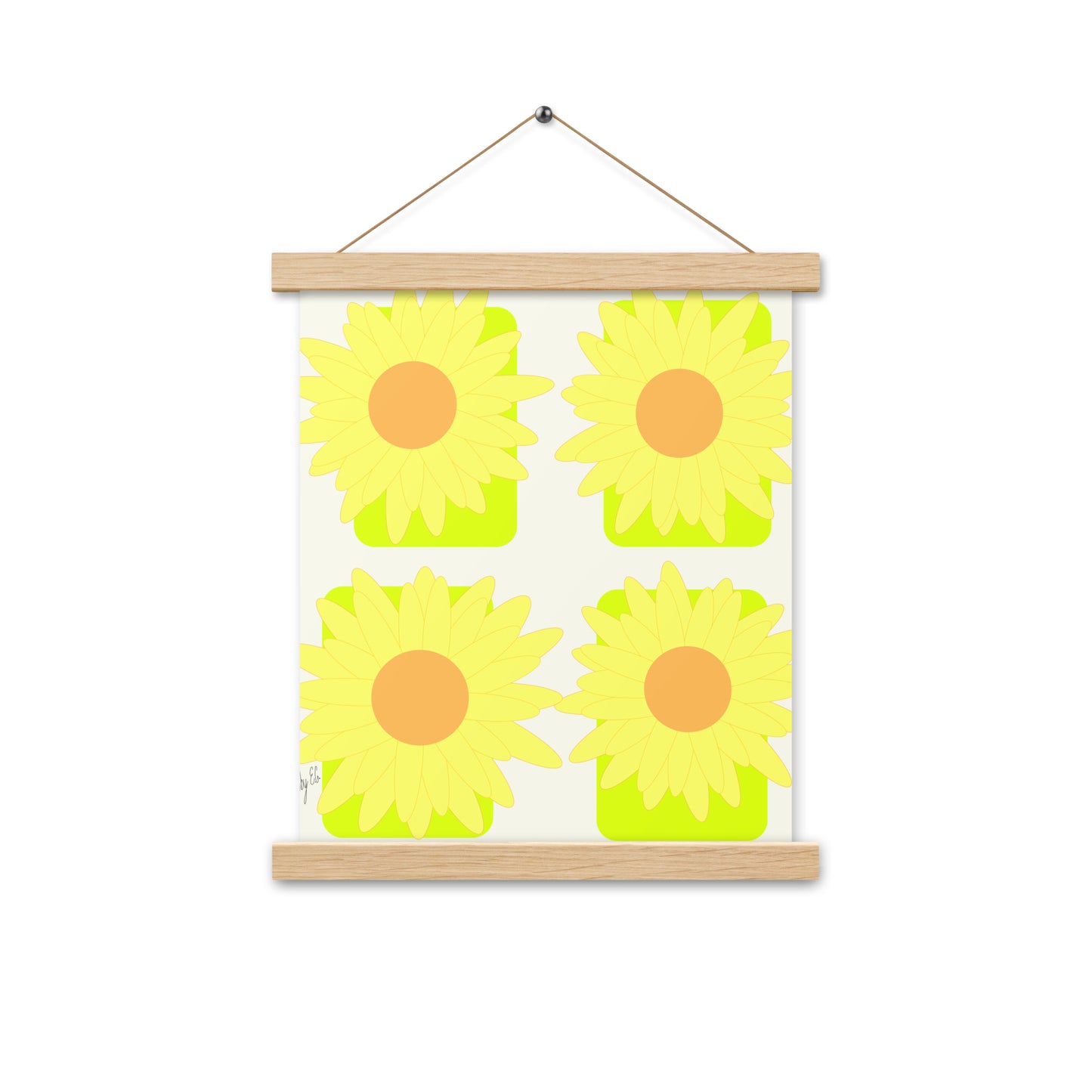 Sunflower squares Poster with hangers