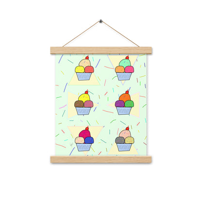 Ice cream time Poster with hangers