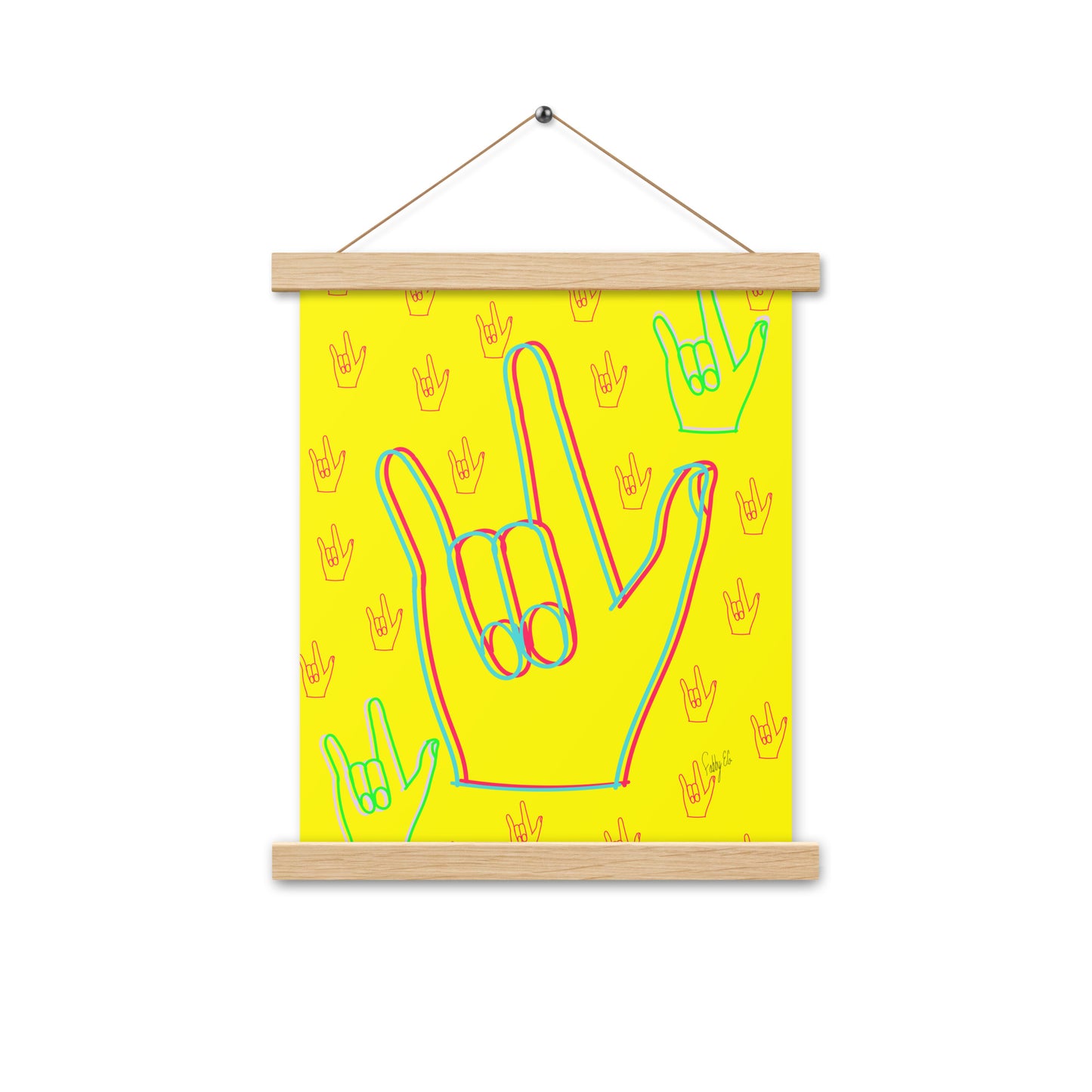 I love you sign language Poster with hangers