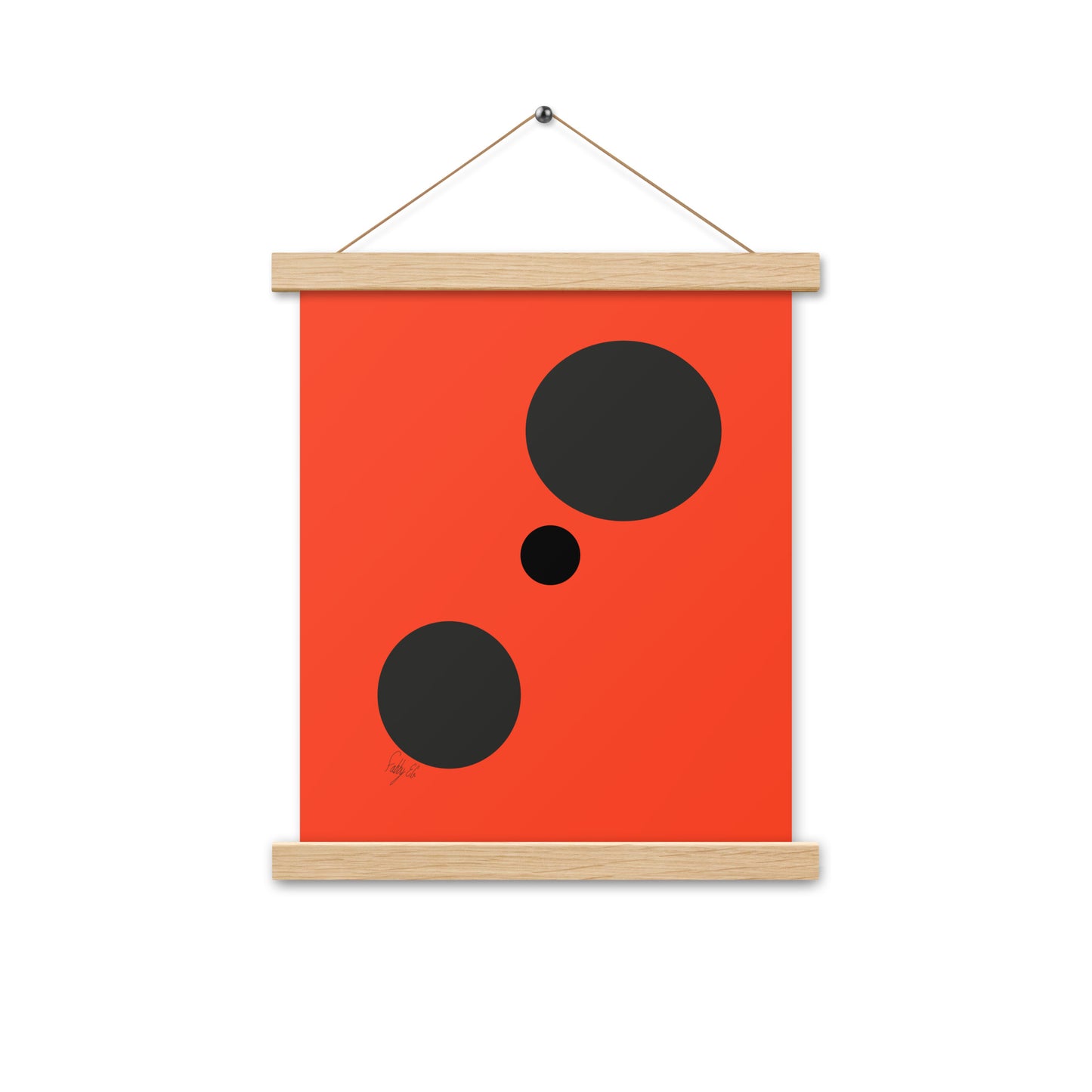 Dots orange Poster with hangers