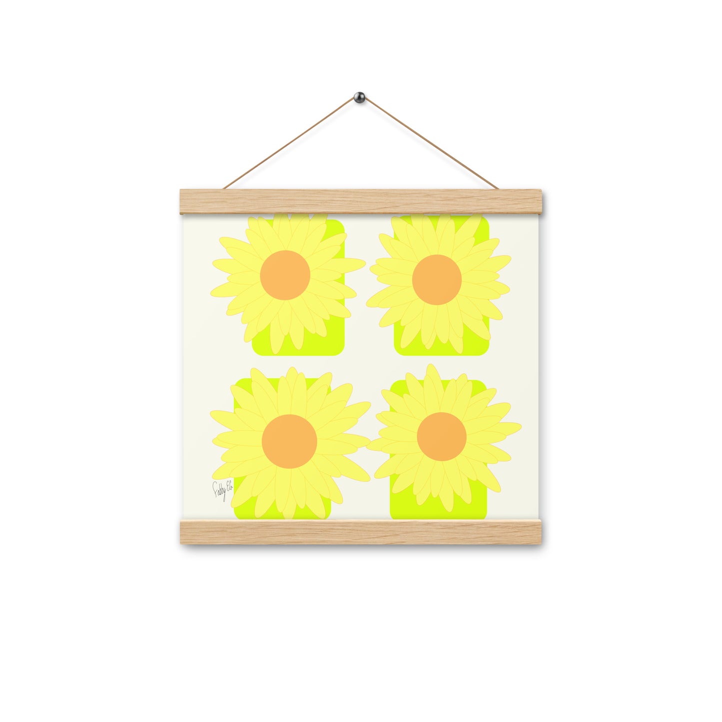 Sunflower squares Poster with hangers